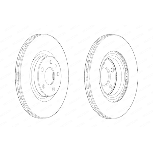 Ferodo 2X Bremsscheibe Vorderachse Premier für Fiat