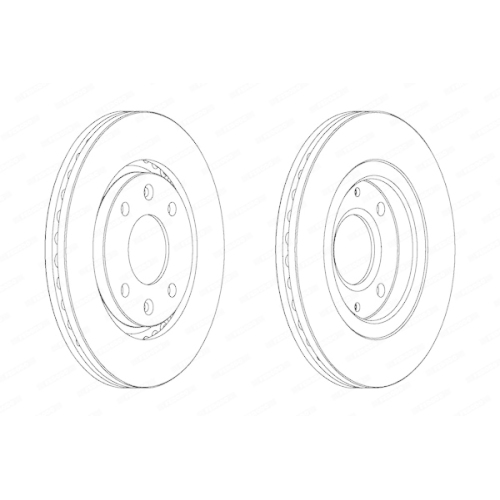 Ferodo 2X Bremsscheibe Premier für Citroën Peugeot Citroën/peugeot