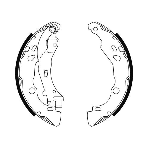 Bremsbackensatz Trw GS8474 für Citroën Fiat Lancia Peugeot Hinterachse