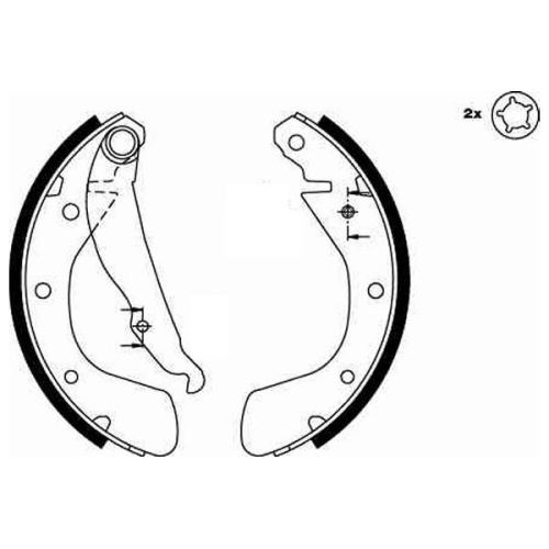 Bremsbackensatz Trw GS8542 für Opel Vauxhall Chevrolet General Motors