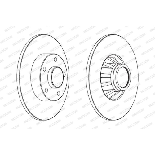 Ferodo 1X Bremsscheibe Premier für Nissan Opel Renault Vauxhall