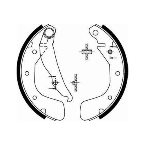 Bremsbackensatz Trw GS8543 für Opel Vauxhall Chevrolet Daewoo Hinterachse