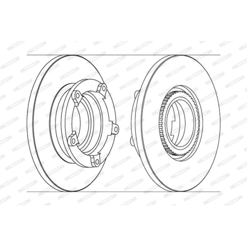 Ferodo 1X Bremsscheibe Hinterachse Premier für Ford