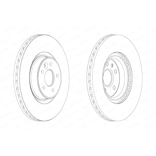 Ferodo 1X Bremsscheibe Vorderachse Premier für Volvo