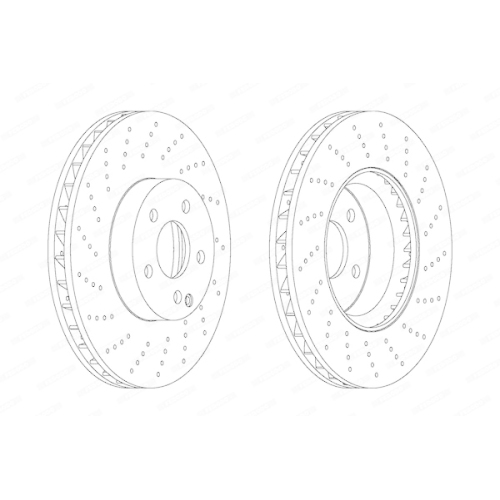 Ferodo 1X Bremsscheibe Premier für Mercedes Benz