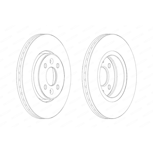 2 Bremsscheibe FERODO DDF1124 PREMIER für RENAULT, Vorderachse