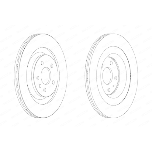 Ferodo 2X Bremsscheibe Hinterachse Premier für Audi VW Vag
