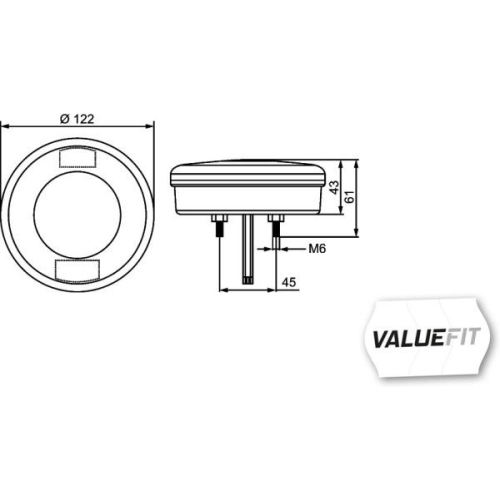 Heckleuchte Hella 2SB 357 027-011 Hella Valuefit für Links Rechts