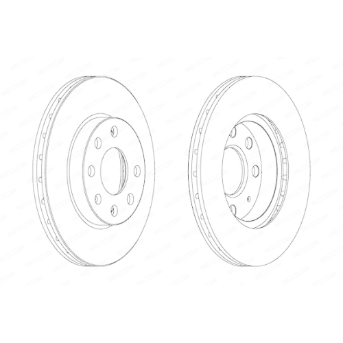 2 Bremsscheibe FERODO DDF1130 PREMIER für OPEL VAUXHALL, Vorderachse