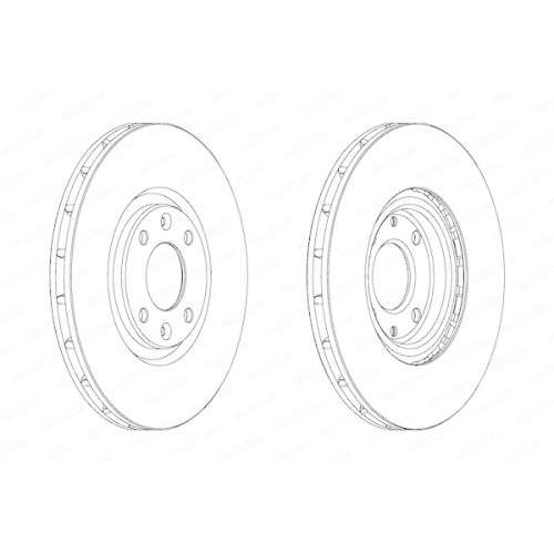 2 Bremsscheibe FERODO DDF1676 PREMIER für Citroën PEUGEOT Citroën (DF-PSA) DS