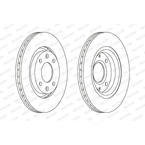 2 Bremsscheibe FERODO DDF1140 PREMIER für Citroën OPEL PEUGEOT VAUXHALL DONGF