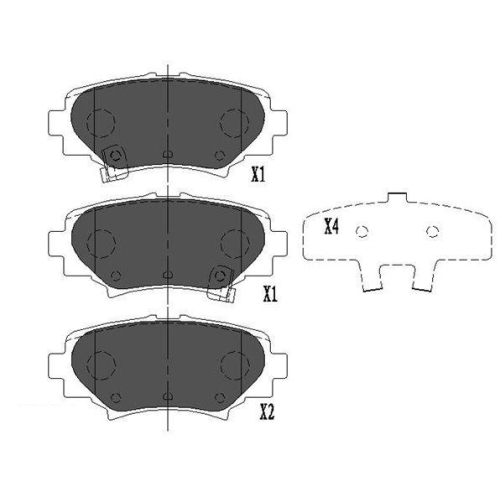 Bremsbelagsatz Scheibenbremse Red-line 27MZ043 für Mazda Hinterachse