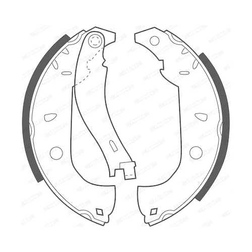 Bremsbackensatz Ferodo FSB307 Premier für Alfa Romeo Fiat Hinterachse