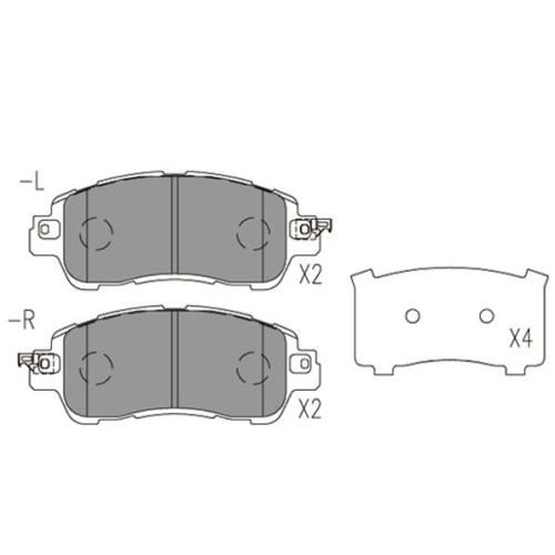 Bremsbelagsatz Scheibenbremse Red-line 27MZ048 für Mazda Scion Vorderachse