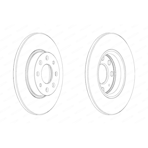 2 Bremsscheibe FERODO DDF1784 PREMIER für FIAT, Vorderachse