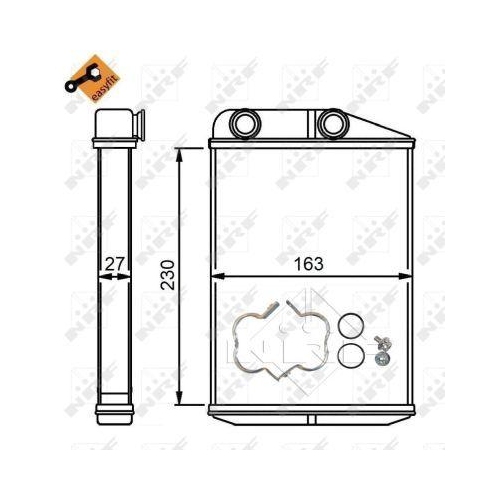 Wärmetauscher Innenraumheizung Nrf 54309 Easy Fit für Citroën Fiat Opel Peugeot