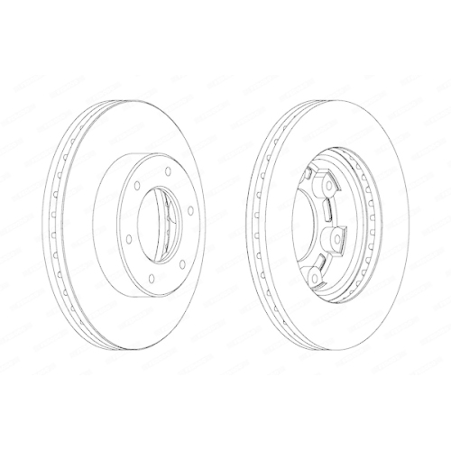 Ferodo 2X Bremsscheibe Vorderachse Premier für Toyota Brilliance