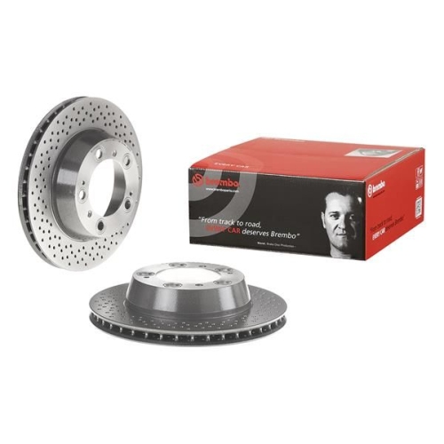 2X Brembo Bremsscheibe Hinterachse Prime Line - Uv Coated für Porsche