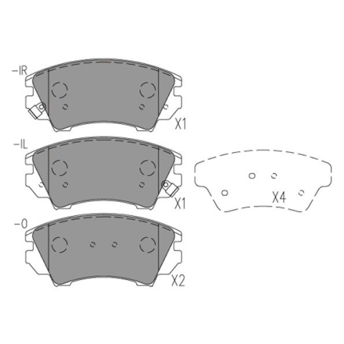 Bremsbelagsatz Scheibenbremse Red-line 27CH024 für Ford Opel Vorderachse