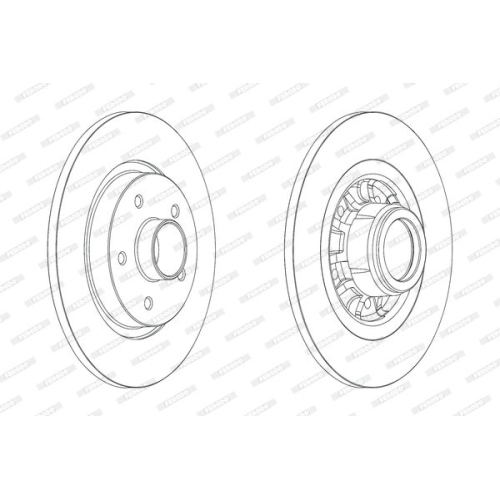 Ferodo 1X Bremsscheibe Premier für Mercedes Benz Renault