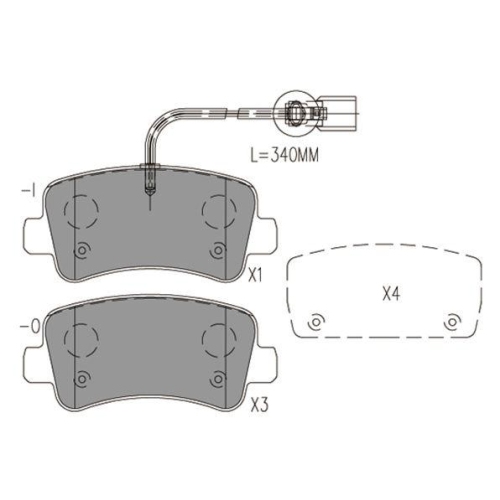 Bremsbelagsatz Scheibenbremse Red-line 27NI060 für Nissan Opel Renault