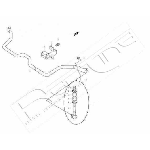 Stange/strebe Stabilisator Red-line 40SZ015 für Mitsubishi Suzuki Hyundai Links