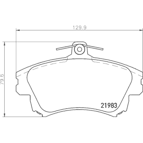 Bremsbelagsatz Scheibenbremse Hella Pagid 8DB 355 017-041 für Mitsubishi Volvo