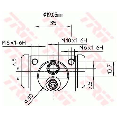 Radbremszylinder Trw BWD313 für Nissan Opel Renault Vauxhall Hinterachse