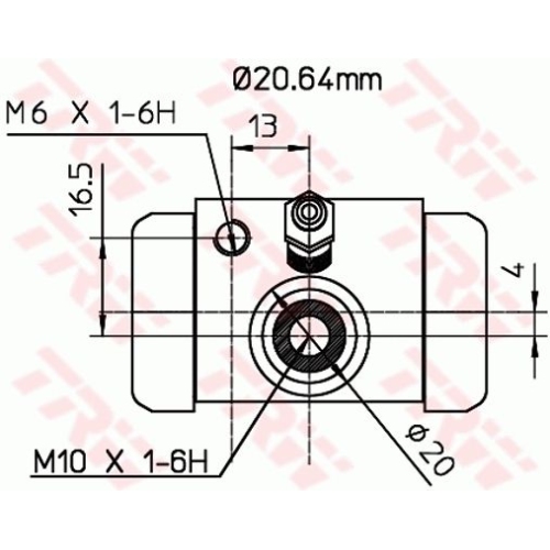 Radbremszylinder Trw BWF312 für Fiat Lancia Hinterachse Links Hinterachse Rechts