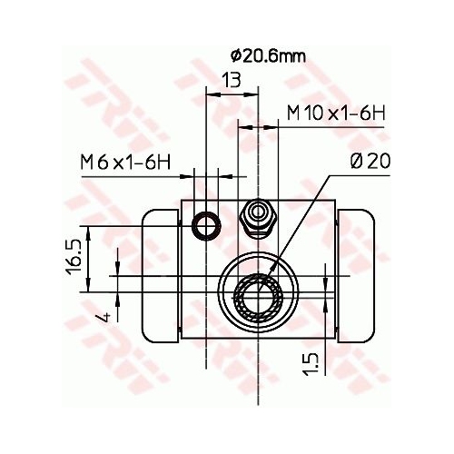 Radbremszylinder Trw BWF317 für Citroën Opel Peugeot Vauxhall Hinterachse