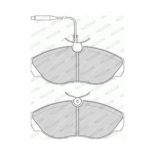 Bremsbelagsatz Scheibenbremse Ferodo FVR967 Premier Eco Friction für Citroën