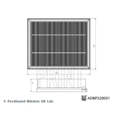 Luftfilter Blue Print ADBP220031 für Ford Ford Motor Company