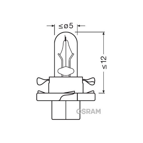 Glühlampe Instrumentenbeleuchtung Ams-osram 2452MFX6 Original für