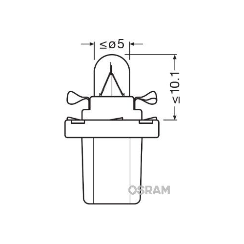 Glühlampe Instrumentenbeleuchtung Ams-osram 2741MF Original für