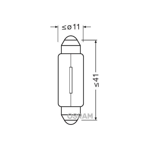 Glühlampe Handschuhfachleuchte Osram 6413 Original für Jenbacher Vorne