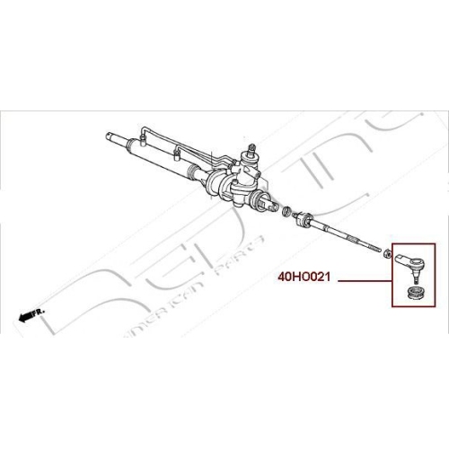 Spurstangenkopf Red-line 40HO021 für Honda Vorderachse