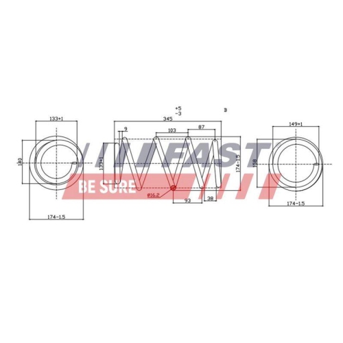 Fahrwerksfeder Fast FT12223K für Citroën Fiat Vorderachse