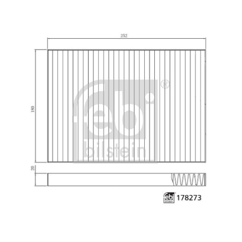 Filter Innenraumluft Febi Bilstein 178273 für Tesla