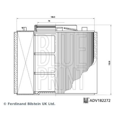 Luftfilter Blue Print ADV182272 für Audi