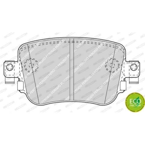 Bremsbelagsatz Scheibenbremse Ferodo FDB4485 Premier Eco Friction für Audi Seat