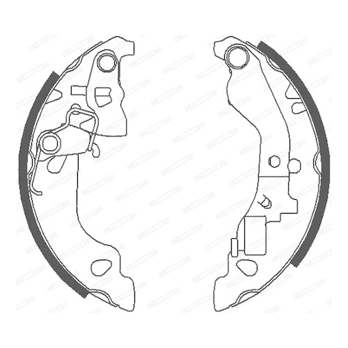 Bremsbackensatz Ferodo FSB602 Premier für Fiat Hinterachse