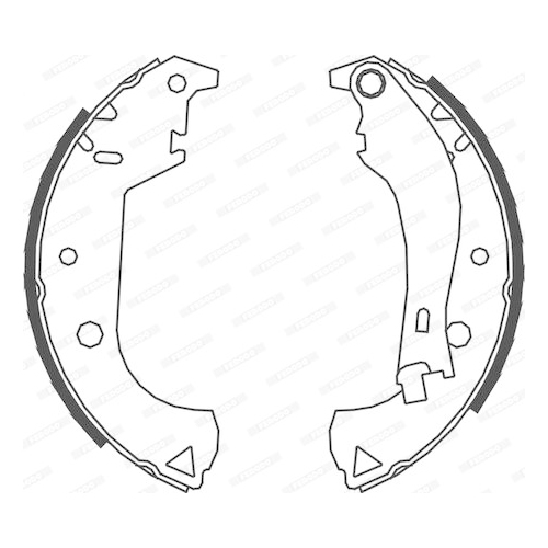 Bremsbackensatz Ferodo FSB604 Premier für Fiat Hinterachse