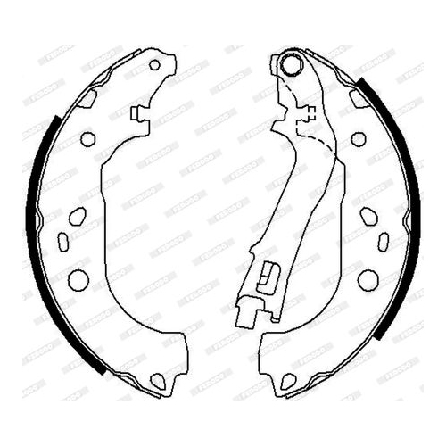 Bremsbackensatz Ferodo FSB676 Premier für Fiat Lancia Opel Vauxhall Hinterachse