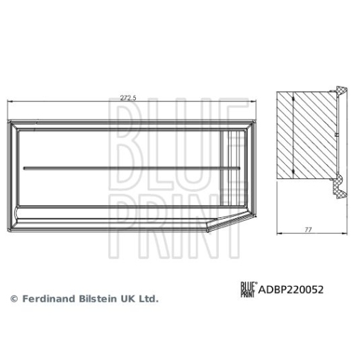 Luftfilter Blue Print ADBP220052 für Nissan Renault Dacia