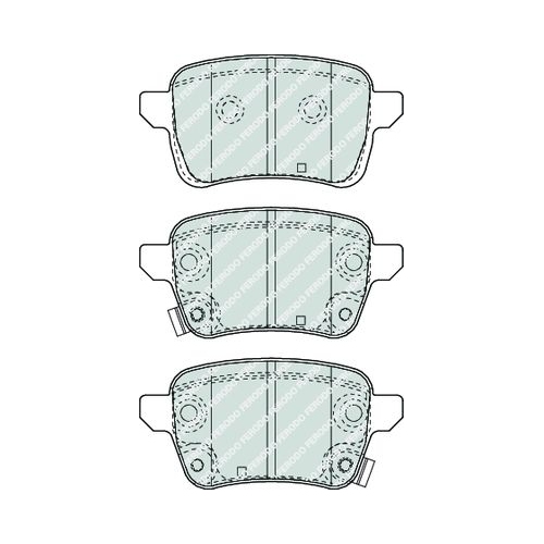 Bremsbelagsatz Scheibenbremse Ferodo FDB4879 Premier Eco Friction für Fiat Opel