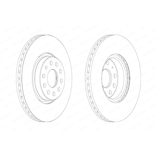 2 Bremsscheibe FERODO DDF1305 PREMIER für AUDI SEAT SKODA VW VAG VW (FAW)