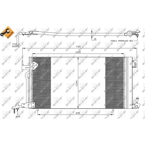 Kondensator Klimaanlage Nrf 35303 Easy Fit für Citroën Peugeot