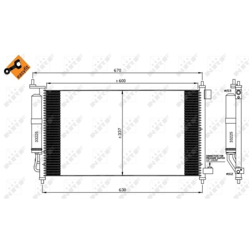 Condenser Air Conditioning Nrf 35583 Easy Fit for Nissan Renault