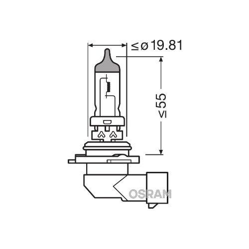 Glühlampe Abbiegescheinwerfer Ams-osram 9006NL-HCB Night Breaker® Laser für