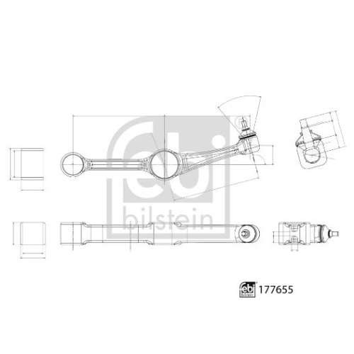 Lenker Radaufhängung Febi Bilstein 177655 für Mercedes Benz Mercedes Benz Hinten